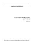 Learner Information System 2.0 User`s Manual