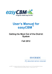 EasyCBM Teacher Manual Fall 2012