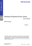 RX610 Group Peripheral Driver Library User`s Manual
