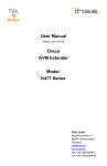 User Manual Draco KVM Extender Model: K477 Series