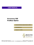 1^ USER MANUAL ^2 Accessory 55E Profibus Option