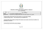 SPECIFICATIONS FOR FIRE FIGHTING VEHICLE