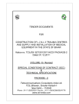 tender documents for construction of l 2 & l 3 trauma centres