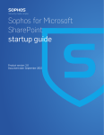 Sophos for Microsoft SharePoint startup guide