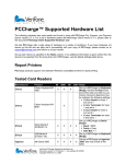 PCCharge™ Supported Hardware List