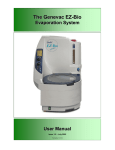 The Genevac EZ-Bio Evaporation System User Manual
