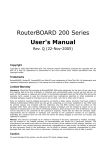 RouterBOARD 200 Series User`s Manual