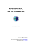 TCP`s user manual – Real Time Photometry (RTP)