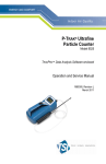 TSI P-Trak 8525 Ultrafine Particle Counter User Manual
