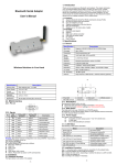 Bluetooth Serial Adaptor User`s Manual