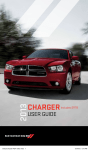 2013 Dodge Charger SRT User`s Guide