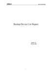 Backup Device List Report