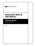 INSTALLATION GUIDE & USER MANUAL