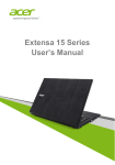 Extensa 15 Series User`s Manual