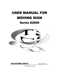 USER MANUAL FOR MOVING SIGN