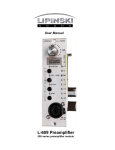 User Manual - Lipinski Sound