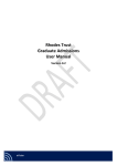 Rhodes Trust Graduate Admissions User Manual