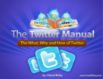 Blogger`s User Manual For Twitter