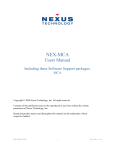 NEX-MCA Manual