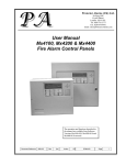 User Manual Mx4100, Mx4200 & Mx4400 Fire Alarm Control Panels