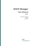 D111-009 DHCP Manager User Manual Rev 1.1