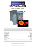 Solar One Battery User Manual