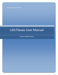 UDLTheses User Manual