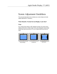 Screen Adjustment Guidelines