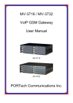 MV-3716 / MV-3732 VoIP GSM Gateway User Manual
