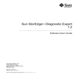 Sun StorEdge Diagnostic Expert 1.2 User`s Guide