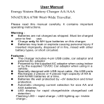 User Manual Energy Sistem Battery Charger AA/AAA NNATURA
