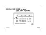OPERATING GUIDE for your GEM-K800 KEYPAD
