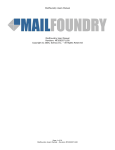 MailFoundry Users Manual MailFoundry User Manual