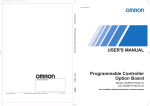 User`s Manual 3G3MV-P10CDT-E AND 3G3MV