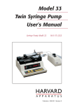 Model 33 Twin Syringe Pump Manual