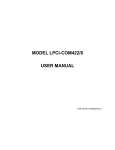 MODEL LPCI-COM422/8 USER MANUAL