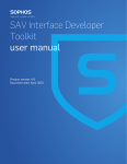 SAV Interface Developer Toolkit user manual