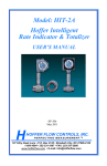 Hoffer HIT-21 Intelligent Flow Rate Indicator and Totalizer User