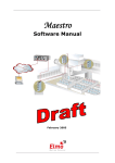 Maestro Software Manual