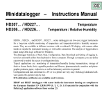 Minidatalogger – Instructions Manual