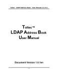 Toltec™ LDAP Address Book User Manual version 1.0.1