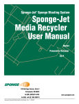 Sponge-Jet Media Recycler User Manual