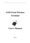 GSM Fixed Wireless Terminal User`s Manual