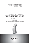 USER INSTRUCTIONS THE SUPER™220 SERIES