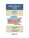 Matrix Diffusion Toolkit User`s Manual - CLU-IN