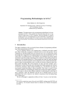 Programming Methodologies in GCLA