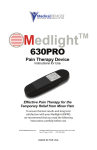 Medlight 630 Pro Near Infrared Light Therapy Device User Manual