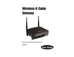 Wireless-G Cable Gateway