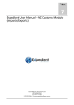 Expedient User Manual – NZ Customs Module