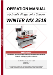 MX3518 Finger Joint Shaper